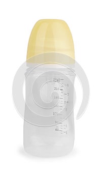 Baby bottle with milk with clipping path photo