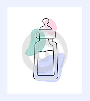 Baby bottle milk line