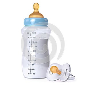 Baby bottle and pacifier photo