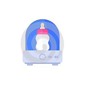 Baby bottle sterilizer vector icon