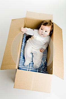 Baby in the box photo