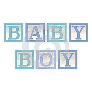 Baby Boy Alphabet Blocks