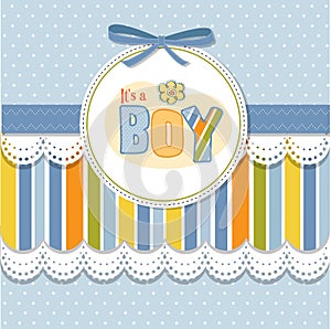 Baby boy announcement card