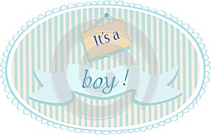 Baby boy announcement card