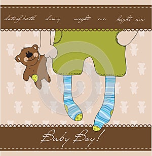 Baby Boy arrival announcement card