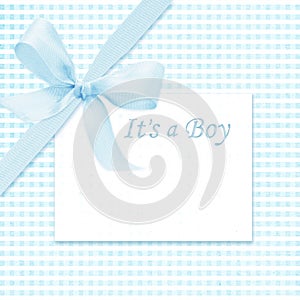 Baby boy arrival card photo