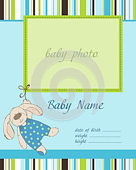 Baby Boy Arrival Card with Frame