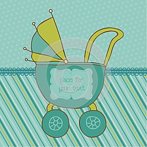 Baby Boy Arrival Card with Photo Frame