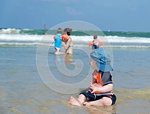 Baby boy at the beach