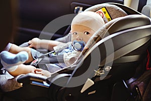 Baby boy in the car
