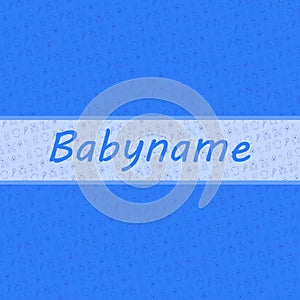 Baby Boy card with baby stuff background