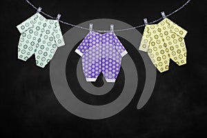 Baby boy Clothing on Clothesline