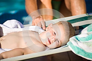 Baby Boy in deckchair