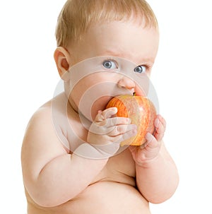 Dítě chlapec jíst zdravý jídlo 