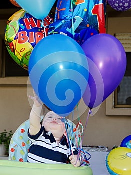 Baby Boy first birthday balloons