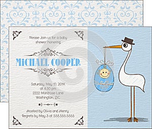 Baby Boy Invitation