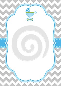 Baby boy invitation card