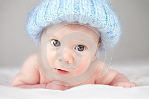 Baby boy knit hat