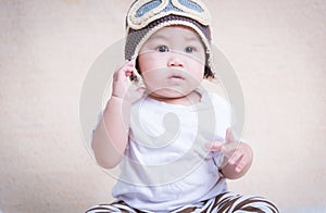 Baby boy Newborn pilot aviator