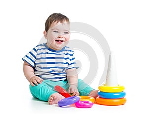 Baby boy playing toy