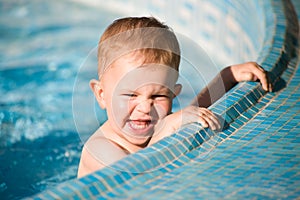 Baby Boy in pool