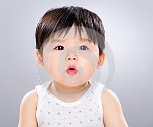Baby boy pout lip photo
