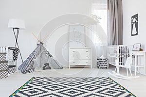 Baby boy room with tent