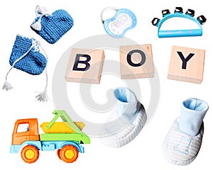 Baby boy set of accessories