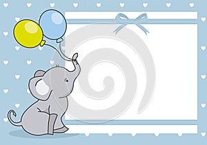 Baby boy shower card