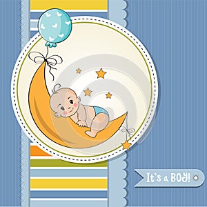 Baby boy shower card