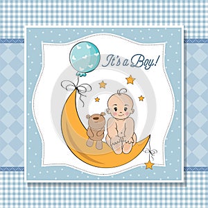 Baby boy shower card
