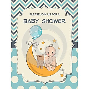 Baby boy shower card