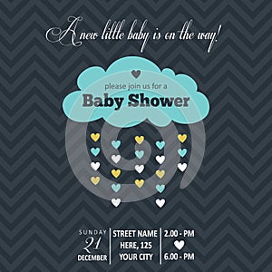 Baby boy shower card