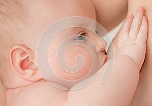 Baby breast feeding