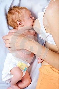 Baby breastfeeding