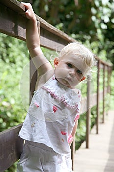 Baby on a bridge