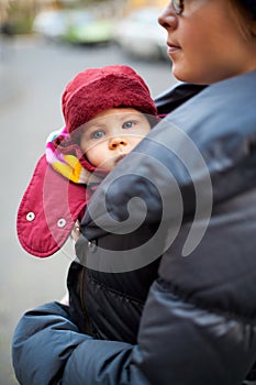 Baby bundled up for winter