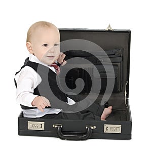 Baby Businessman in Briefcase