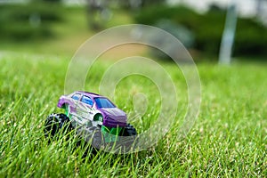 Baby car in the grass