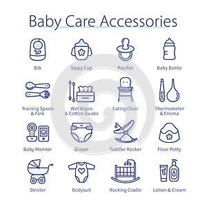 Baby care accessories for feeding, milk bottle