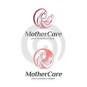 Baby care, motherhood and childbearing. Mother sign