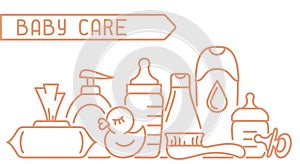 Baby care products collection