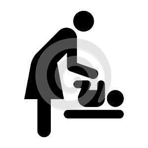 Baby care room symbol, mother room symbol