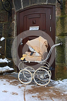 Baby carriage.