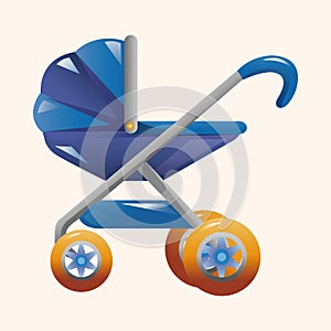 Baby carriages theme elements