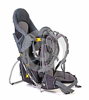 Baby carrier on white background