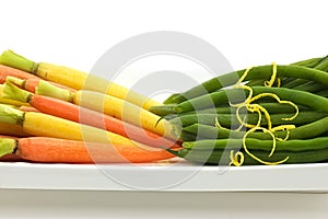 Baby carrots and green beans