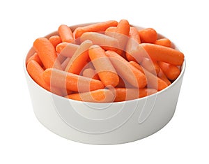 Baby Carrots Isolated with clipping path