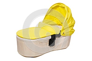 The baby carrycot isolated on white