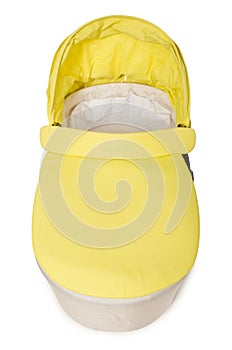 The baby carrycot isolated on white